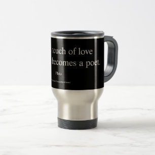 Plato Quote; de aanraking van liefde Reisbeker