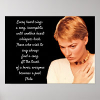 Plato quote - Elk hart zingt een lied