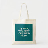 Plato Quote over het gevoel voor politiek Tote Bag (Voorkant)