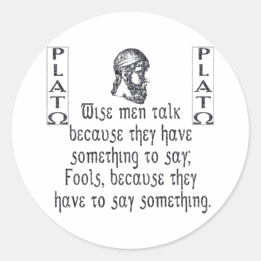 Plato Ronde Sticker (Voorkant)