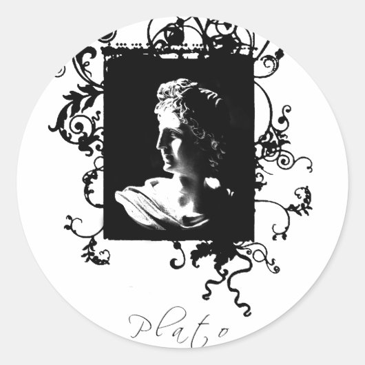 Plato Ronde Sticker (Voorkant)