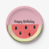 Plato Sandía Papieren Bordje (Voorkant)