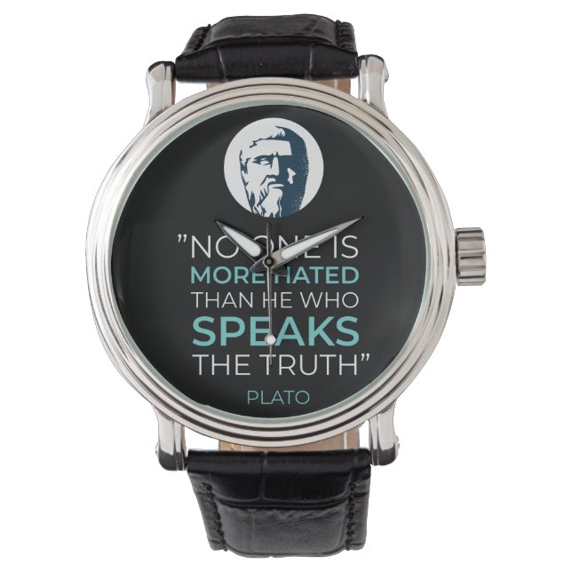 Plato Truth Philosophy Quote Horloge (Voorkant)