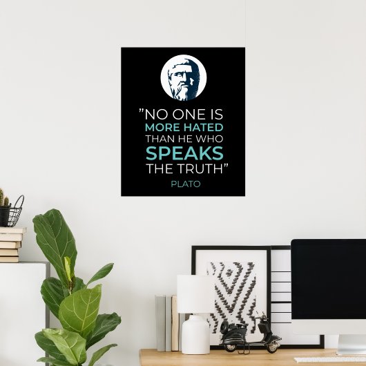 Plato Truth Philosophy Quote Poster (Thuiskantoor)