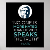 Plato Truth Philosophy Quote Poster (Voorkant)