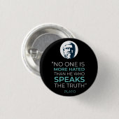Plato Truth Philosophy Quote Ronde Button 3,2 Cm (Voorkant /achterkant)