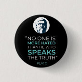 Plato Truth Philosophy Quote Ronde Button 3,2 Cm (Voorkant)