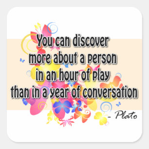 Plato Vierkante Sticker