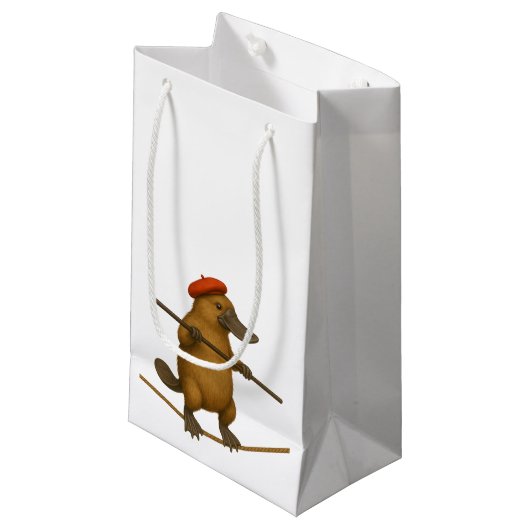 Plato vogelbekdier koorddanser klein cadeauzakje (Voorkant Gekanteld)