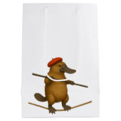 Plato vogelbekdier koorddanser medium cadeauzakje (Achterkant)