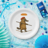 Plato vogelbekdier koorddanser papieren bordje (Feest)