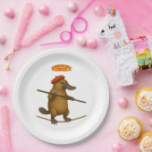 Plato vogelbekdier koorddanser papieren bordje (Feest)
