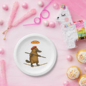 Plato vogelbekdier koorddanser papieren bordje (Feest)