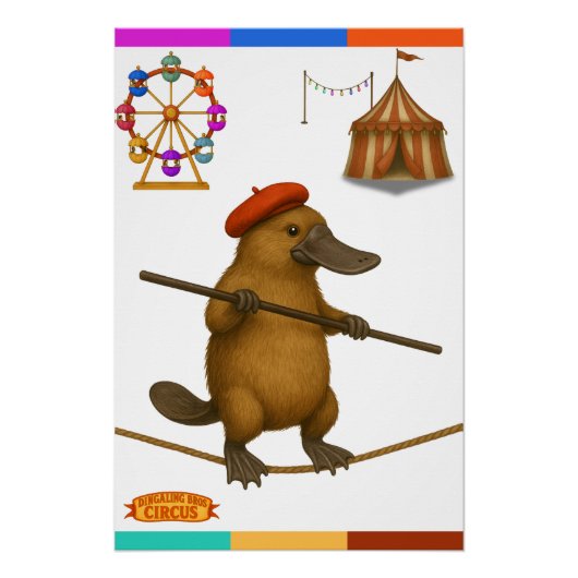 Plato vogelbekdier koorddanser perfect poster (Voorkant)