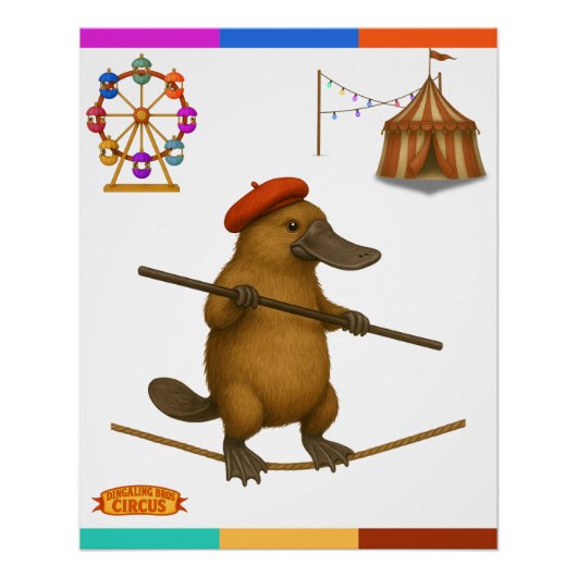 Plato vogelbekdier koorddanser perfect poster (Voorkant)