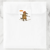 Plato vogelbekdier koorddanser vierkante sticker (Tas)