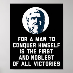 Plato voor een Man om zichzelf te veroveren Filoso Poster
