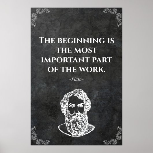 Plato wise quote. Wisdom Poster (Voorkant)