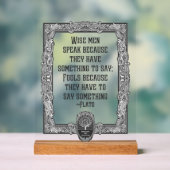 Plato Wise Speak Acryl Bord (Neutraal)