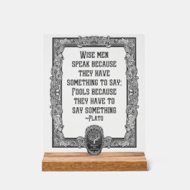 Plato Wise Speak Acryl Bord