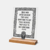 Plato Wise Speak Acryl Bord (Hoek)