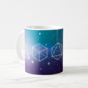 Platonische lichamen 3D symbool universum Koffiemok