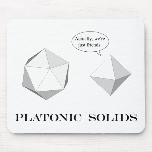 Platonische Solids mousepad Muismat (Voorkant)