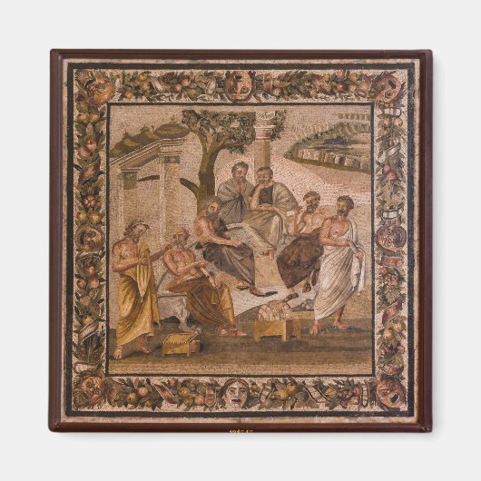 Plato's Academie mozaïek Magneet (Voorkant)