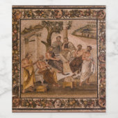 Plato's Academie mozaïek Wijn Etiket (Enkel label)