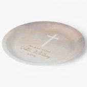 Platos de Bautizo Morado Spaans Papier Borden Papieren Bordje (Gekanteld)