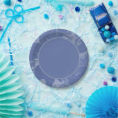Platos de papel azul marmolado papieren bordje (Feest)
