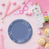 Platos de papel azul marmolado papieren bordje (Feest)
