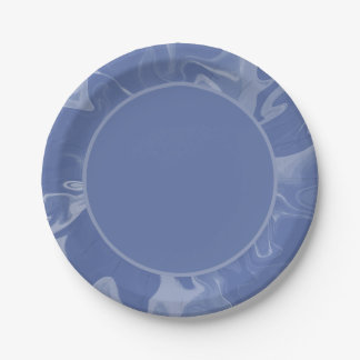 Platos de papel azul marmolado papieren bordje