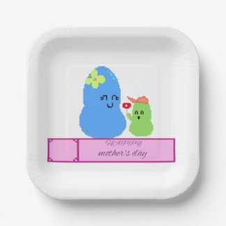 Platos de papel del día de las madres  papieren bordje