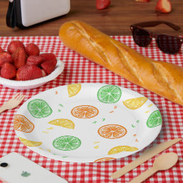 Platos de papel motivos cítricos papieren bordje