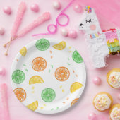 Platos de papel motivos cítricos papieren bordje (Feest)