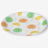 Platos de papel motivos cítricos papieren bordje (Gekanteld)