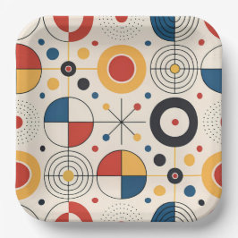 Platos diseño geométrico papieren bordje