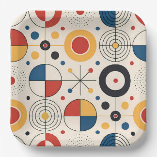 Platos diseño geométrico papieren bordje