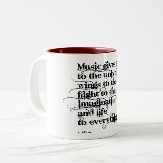 Plato's koffie-Mok Tweekleurige Koffiemok (Voorkant links)