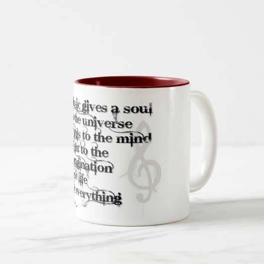 Plato's koffie-Mok Tweekleurige Koffiemok (Voorkant rechts)