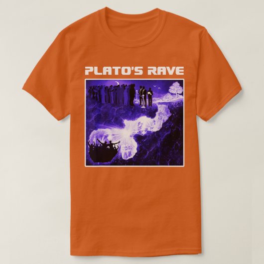 Platos Rave Cave Allegory Funny Raver Philosophe T-shirt (Design voorkant)