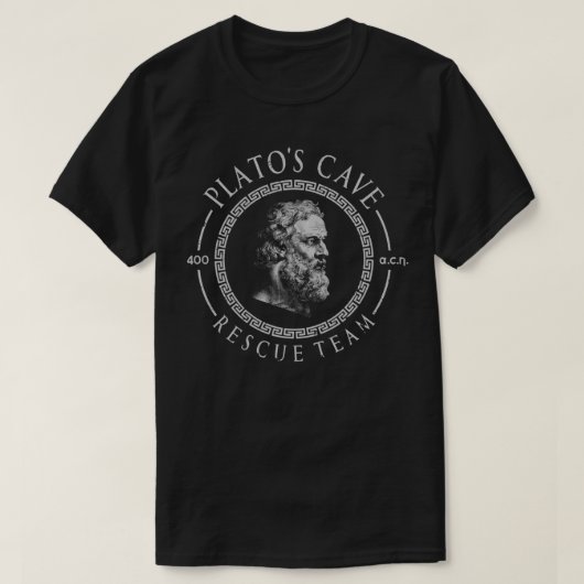 PLATOx27S CAVE RESCUE TEAM PHILOSOPHER PHILOSOPHY T-shirt (Design voorkant)