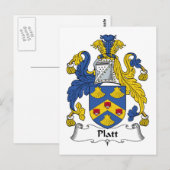 Platt Family Crest Briefkaart (Voorkant / Achterkant)
