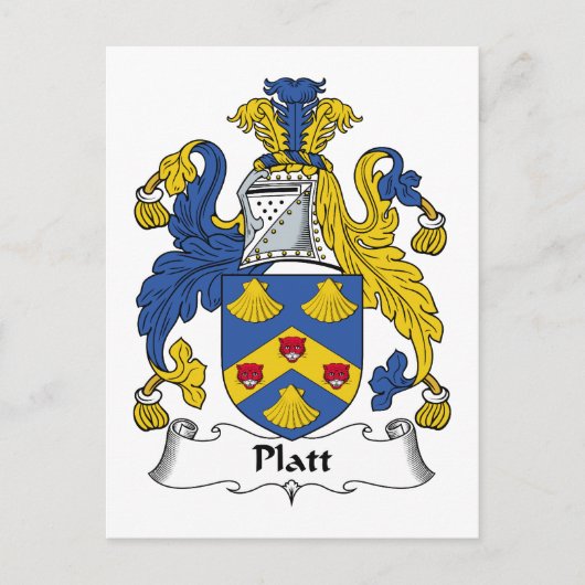 Platt Family Crest Briefkaart (Voorkant)