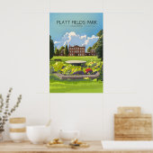 Platt Fields Park Manchester Reisposter Poster (Keuken)