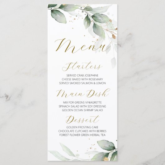 Platt menu (Voorkant)