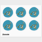 Platte Aarde Azimuthal Equidistant Kaart Stickers (Vel)