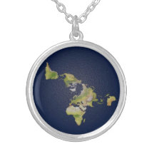 Platte aarde kleine, zilver geplateerd rond Kettin