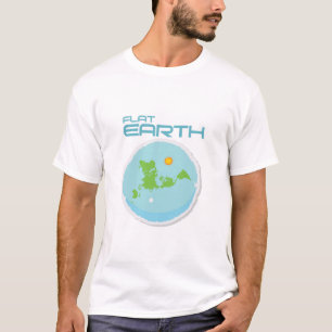 Platte aarde — Modern T-shirt